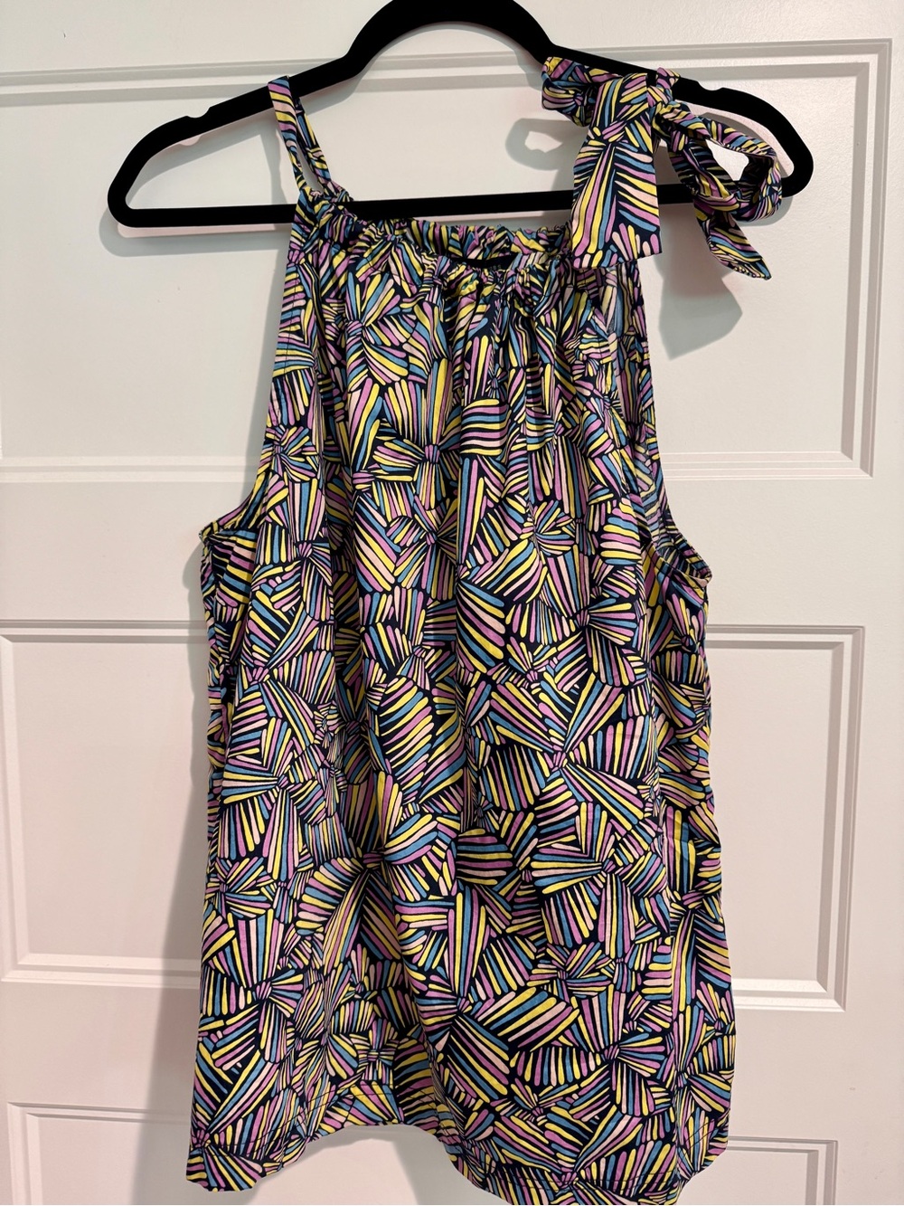 Marc by Marc Jacobs Sleeveless Top Geometric Print Multicolor Women Large EUC